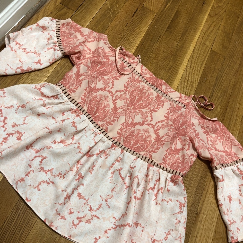Pink off the shoulder (with strap) shirt